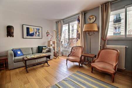 Living room Furnished apartment - 50m²  - 1 bedroom - Ménilmontant - Paris