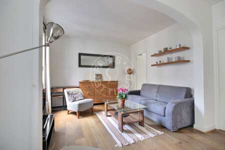 Salon Appartement meublé - 35m²  - 1 chambre - Neuilly-sur-Seine
