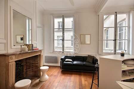 Salón Piso amueblado - 40m²  - 1 dormitorio - Saint-Paul - París