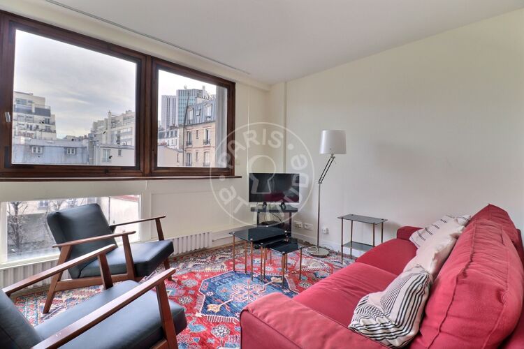 Living room - Furnished 2 bedrooms - Paris 75014 - 13558