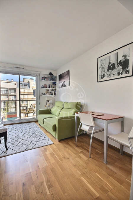 Living room Furnished studio - 18m²  - Gambetta - Paris