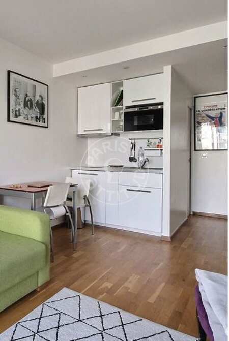 Kitchen Furnished studio - 18m²  - Gambetta - Paris