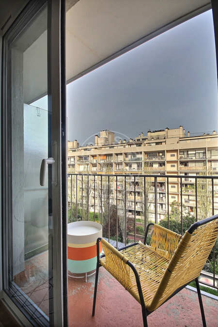 Balcony Furnished studio - 18m²  - Gambetta - Paris