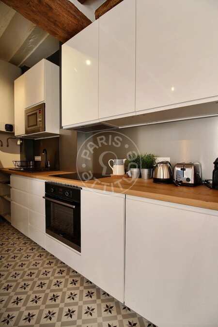 Cucina Appartamento arredato - 42m²  - 1 locale - Strasbourg Saint-Denis - Parigi