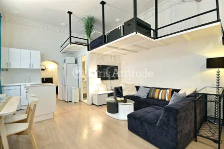 Living room Furnished apartment - 41m²  - 1 bedroom - Arc de Triomphe - Paris