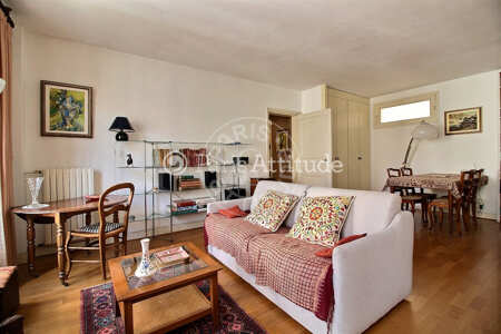 Living room Furnished apartment - 55m²  - 1 bedroom - Place Monge - Paris