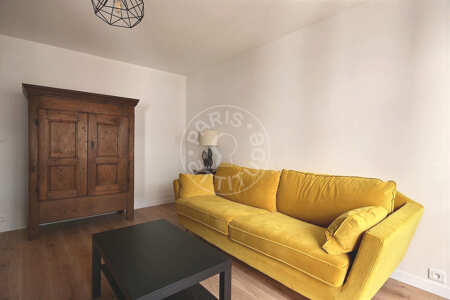 Salon Appartement meublé - 47m²  - 1 chambre - Gambetta - Paris