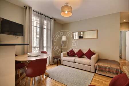 Living room Furnished apartment - 42m²  - 1 bedroom - Auteuil - Paris