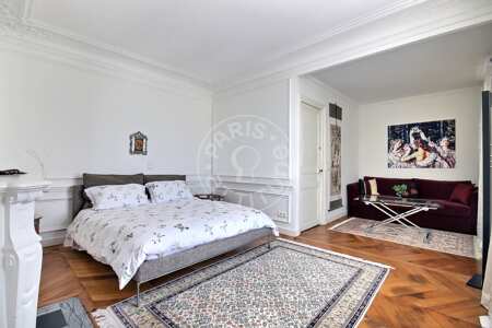 Bedroom Furnished apartment - 112m²  - 2 bedrooms - Arc de Triomphe - Paris