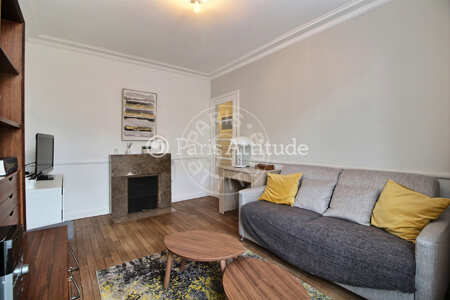 Salon Appartement meublé - 42m² - 1 chambre - Parc André Citroën - Paris