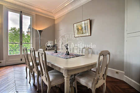 Dining room Furnished apartment - 140m² - 3 bedrooms - Port Royal / Raspail - Paris