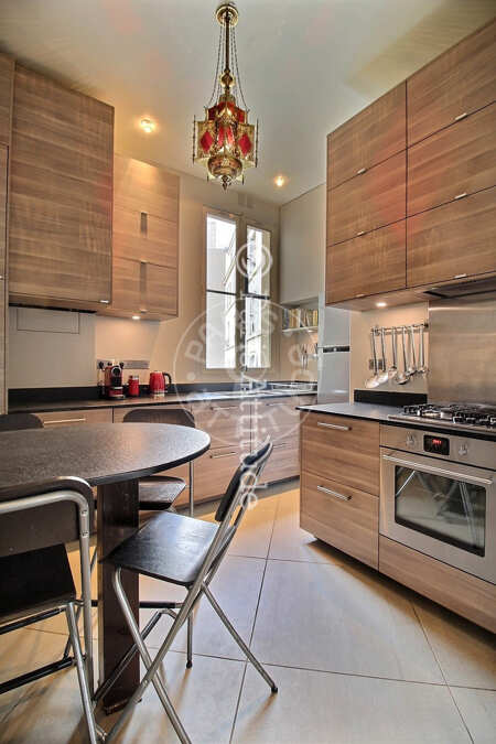 Kitchen Furnished apartment - 140m² - 3 bedrooms - Port Royal / Raspail - Paris