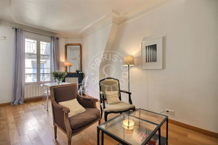 Living room - Furnished 2 bedrooms - Paris 75005 - 13607