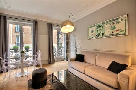 Sala Apartamento mobilado - 60m²  - 2 quartos - Saint Placide - Paris