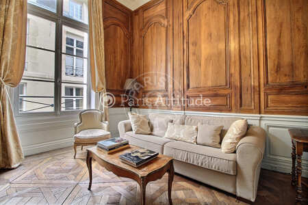 Living room Furnished apartment - 45m² - 1 bedroom - Ile Saint-Louis - Paris