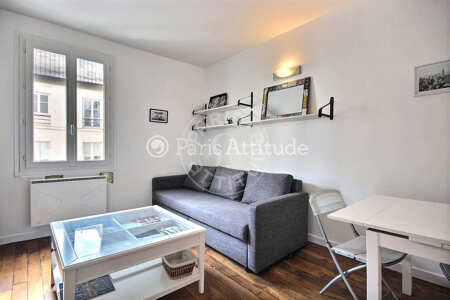 Salon Appartement meublé - 29m²  - 1 chambre - Batignolles - Paris