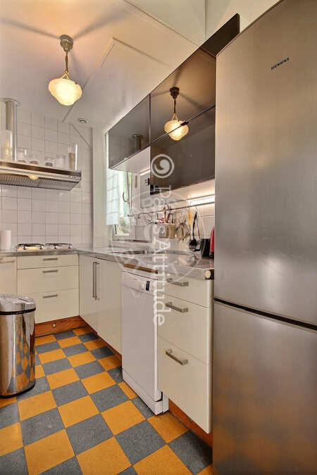 Cuisine Loft meublé - 48m²  - 1 chambre - Place d'Italie - Paris