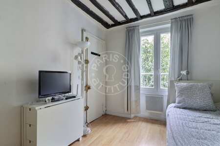 Living room Furnished studio - 14m²  - Oberkampf - Paris