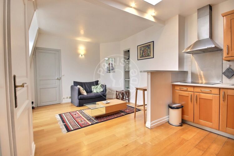 Living room - Furnished 1 bedroom - Paris 75009 - 13633
