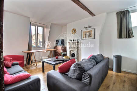 Salon Studio meublé - 33m²  - Montorgueil - Paris