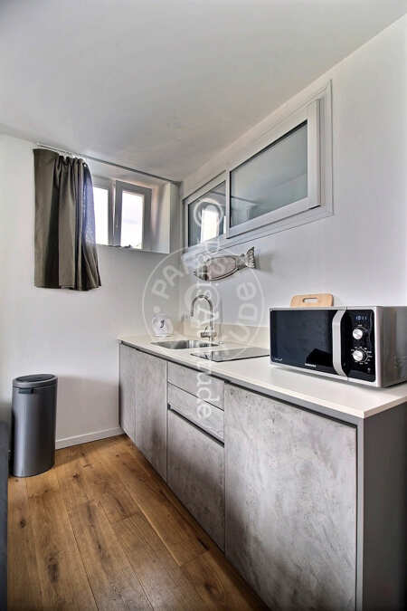 Cuisine Studio meublé - 33m²  - Montorgueil - Paris