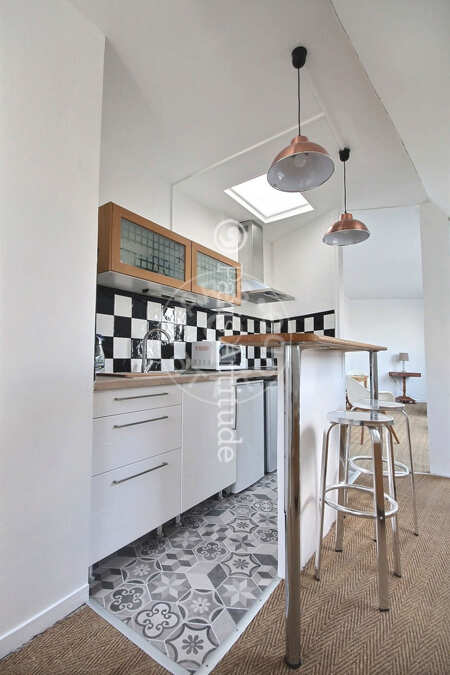 Cozinha Apartamento mobilado - 37m²  - 1 quarto - Centre George Pompidou - Paris