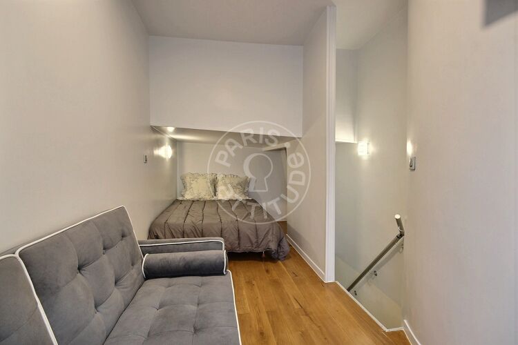 Living room - Furnished studio alcove - Paris 75020 - 13644
