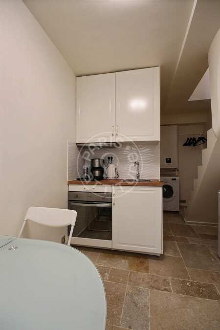 Cocina Estudio con alcoba amueblado - 21m²  - Belleville - París