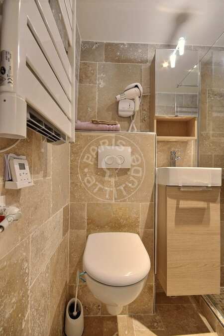 Baño Estudio con alcoba amueblado - 21m²  - Belleville - París