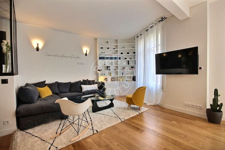 Living room - Furnished 2 bedrooms - Paris 75016 - 13645