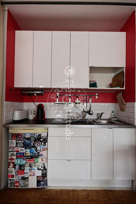 Cozinha Quitinete mobilado - 30m²  - Plaisance / Pernety - Paris
