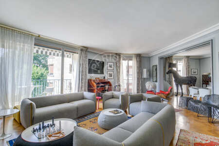 Salon Appartement meublé - 177m²  - 3 chambres - Avenue Foch - Paris