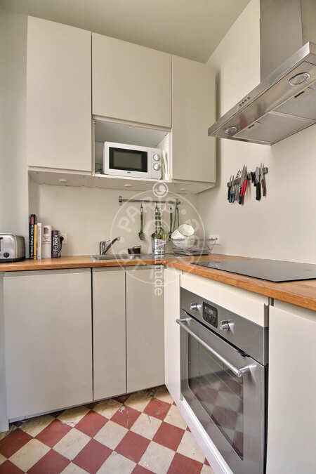 Kitchen Furnished apartment - 49m² - 1 bedroom - Guy Môquet - Paris