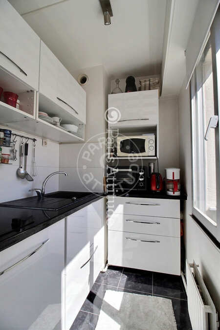 Cuisine Studio meublé - 23m²  - Guy Môquet - Paris