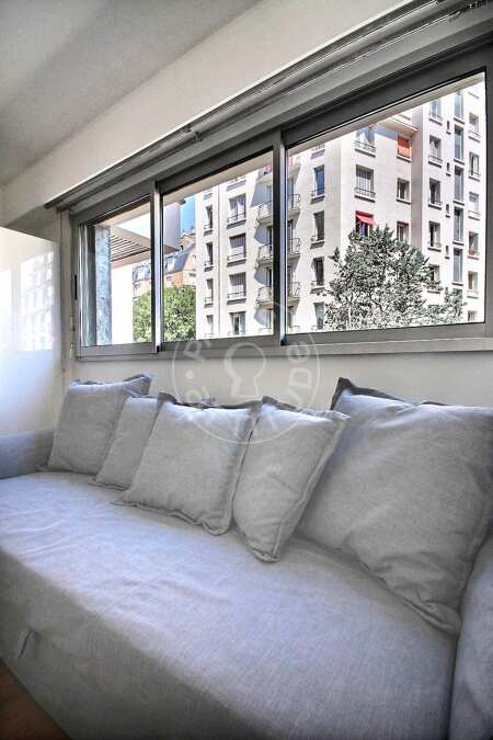 Sala Quitinete mobilado - 15m²  - Jasmin / Mozart - Paris