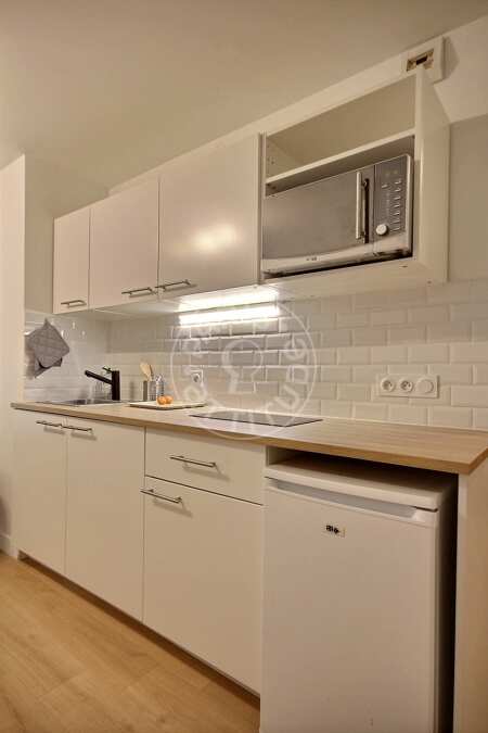 Kitchen Furnished apartment - 35m²  - 1 bedroom - Tolbiac - Paris