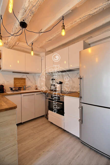 Cuisine Appartement meublé - 38m² - 1 chambre - Canal Saint-Martin - Paris