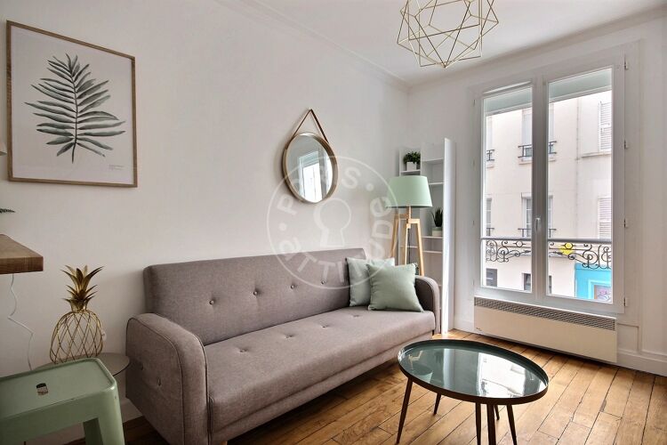 Living room - Furnished 1 bedroom - Paris 75007 - 13681