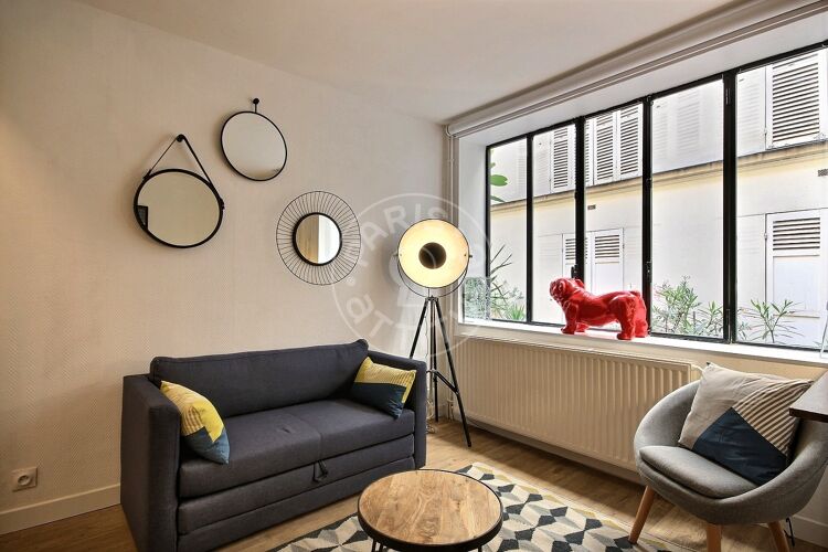 Living room - Furnished 1 bedroom - Paris 75005 - 13686