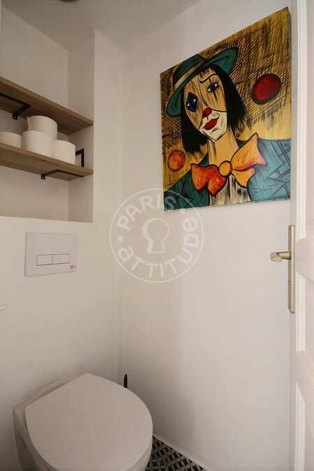 Toilet Furnished duplex - 32m²  - 1 bedroom - Place Monge - Paris