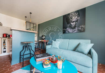 Salotto Appartamento arredato - 28m²  - 1 locale - Place des Vosges - Parigi