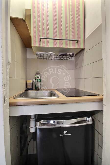 Cocina Estudio amueblado - 18m²  - Madeleine - París