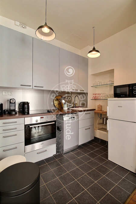 Cozinha Apartamento mobilado - 49m²  - 1 quarto - Arts et Métiers - Paris