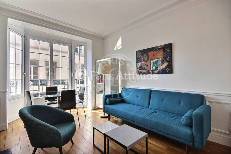 Living room - Furnished 1 bedroom - Paris 75011 - 13694