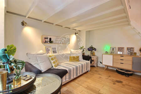 Salon Studio meublé - 28m²  - Jules Joffrin - Mairie du 18ème - Paris