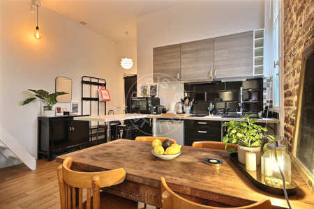 Cuisine Studio meublé - 28m²  - Jules Joffrin - Mairie du 18ème - Paris