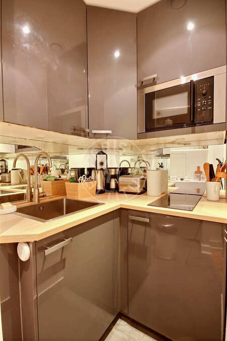 Kitchen Furnished apartment - 35m²  - 1 bedroom - La Muette / Bois de Boulogne - Paris