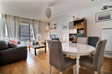 Living room Furnished apartment - 67m²  - 2 bedrooms - Commerce - Paris