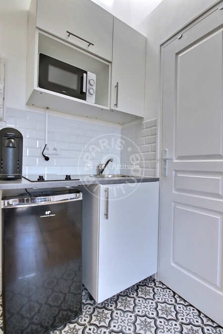 Cocina Estudio amueblado - 14m²  - Gambetta - París