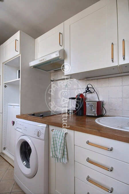 Kitchen Furnished studio - 22m² - Auteuil - Paris